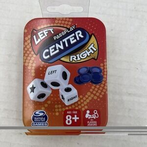 Spin Master Games Left‎ Center Right Tin Dice Game. New sealed tin box